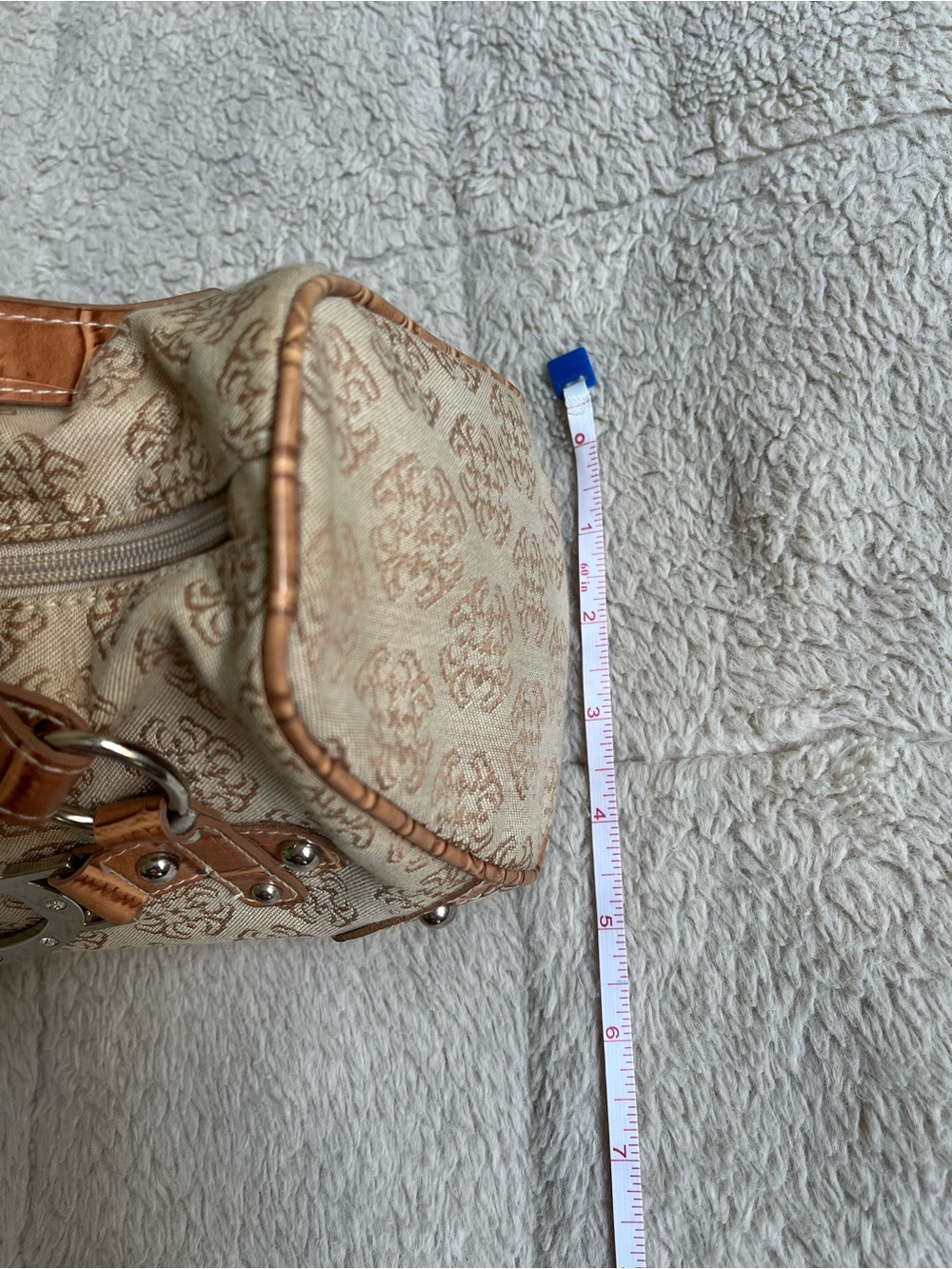 Y2K Vintage WHATEVER Baguette Bag with Sparkling Silver Hardware & Rhinestones - Picture 10 of 12